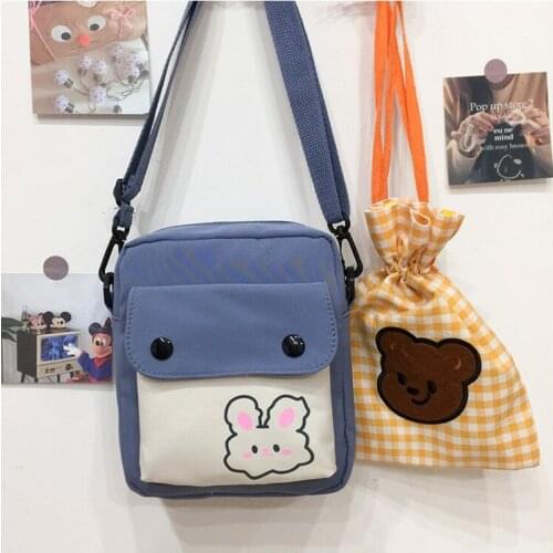 Fresh and sweet girl small square bag student shoulder bag Harajuku messenger bag