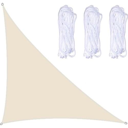 Shade Sail With Three Ropes Outdoor Garden Canopy Triangle Patio 4x4x5.7M Pavilion Use Green Swimming Pool Balcony Terrace