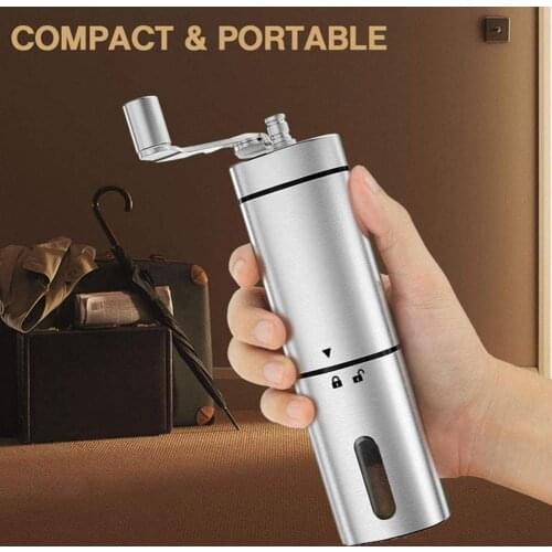Stainless Steel Triangle Kitchen Manual Hand Crank Bean Mill Coffee Grinder