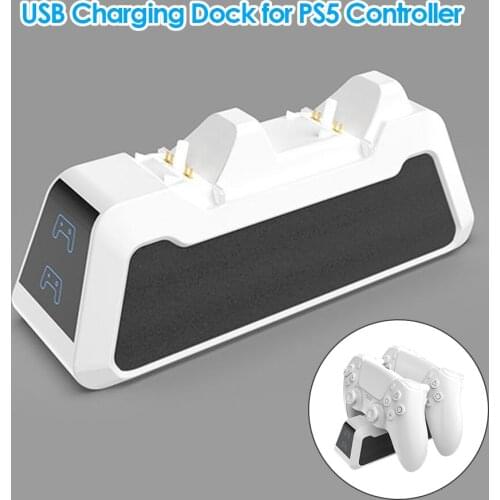 FOR PS5 Controller Charger Dual Fast Charging Dock Station USB TypeC Quickly Charger for SONY PlayStation5 Bracket for DualSense