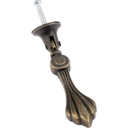 1Pc Antique Bronze Chinese Furniture Handles Kitchen Drawer Cabinet Door Ring Knob Vintage Box Case Cupboard Pull Handle 75*20mm