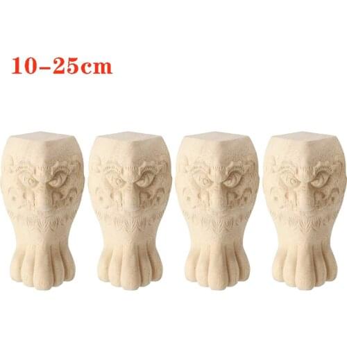 10-25cm Carving Solid Wooden Furniture Legs, European Style Wood Carving Furniture Replacement Feet for Cabinet Table sofa Feet