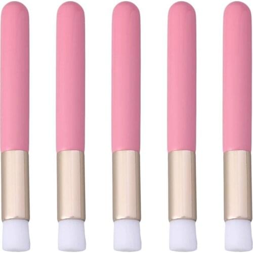 10Pcs/pack Deep Cleaning Blackhead Brush Nose Washing Brush Blackhead Cleaner Exfoliating Facial Cleansing Brush Wooden Pink