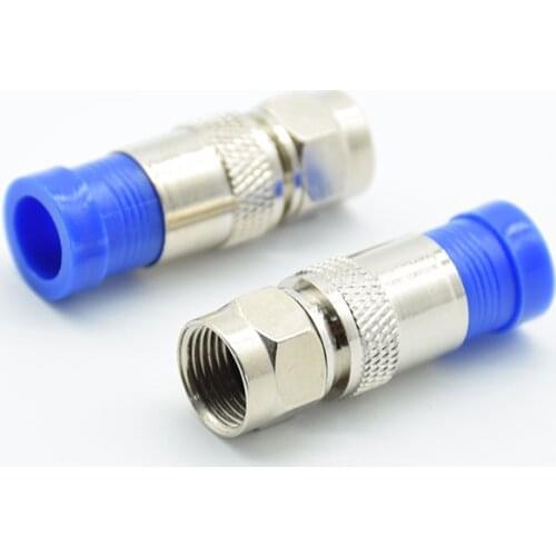 5pcs RG6 Compression Connectors Waterproof Connection F Compression Connector Coax Cable Coaxial Compression Tool Mayitr