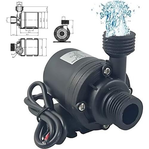 800L/H 5m DC 12V 24V Water Pump Brushless Solar Ultra-Quiet Mini Brushless Motor Submersible Water Pump Aquarium Fish Tank