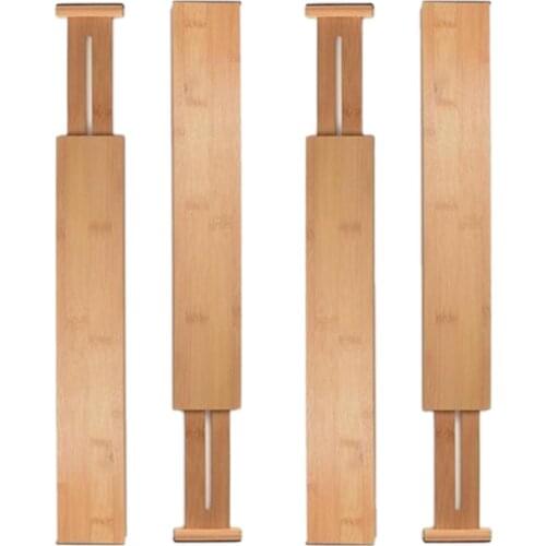 Bamboo Drawer Dividers Kitchen Drawer Organizer Adjustable Expandable Drawer Dividers Tray Storage