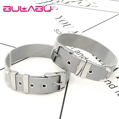 BULABU Pure titanium steel bracelet 304 stainless steel mesh watch band web celebrity bracelet for man or women Fashion Jewelry