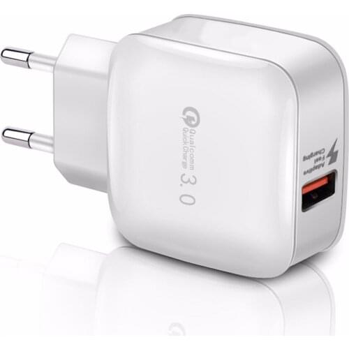 QC 3.0 Fast Quick Charge USB Mobile Phone Charger Adapter Travel Wall Charging Head Plug for iPhone 6 7 8 Samsung Smartphone