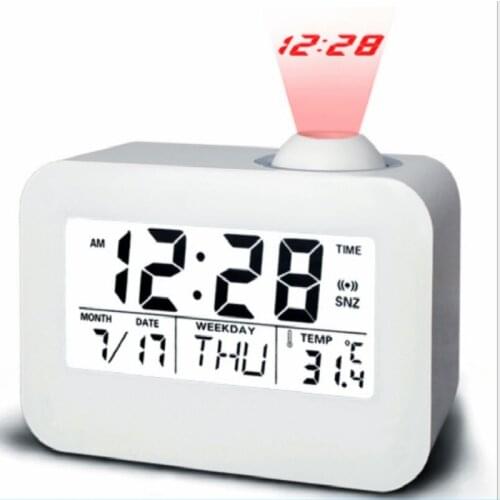 LCD Projection clock Electronic Desk Table Bedside Clock Talking Projector Watch digital Alarm Clock With Time Projection