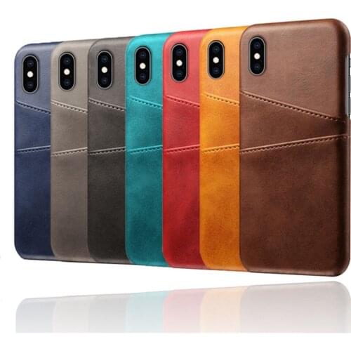For iPhone SE 2020 SE 2 X XS Max XR Credit Card Case Vintage PU Leather Wallet Case for iPhone 7 8 6 6S Plus 7+ Card Slots Cover