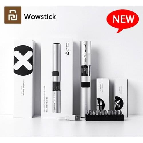 Xiaomi Wowstick 12 In 1 Dual Power Lithium Electric Screwdriver 3LED Lights Rechargeable Screw Driver Kit Magnetic One Button