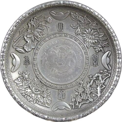 China folk Tibet silver wash dishes plates