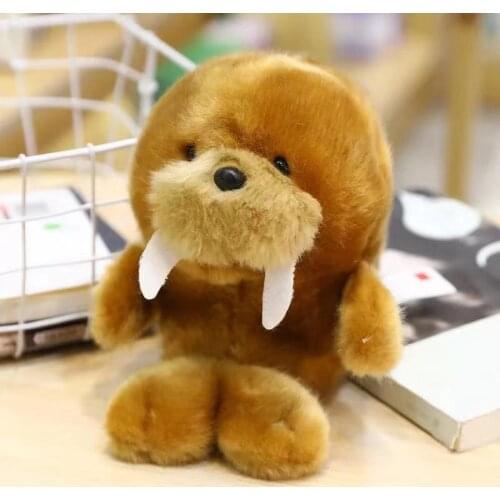 Like Real Marine Animals Plush Toys Round Cute Lifelike Sea Lion Walrus Stuffed Dolls Gifts For Kids Boy Girls