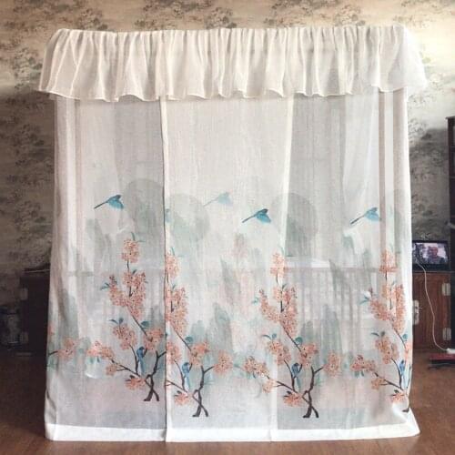 Chinese Style Zanzariera Klamboe Freehand Sketching Paysage Mosquito Net Bed Canopy Bedding Decoration Custom-made Drapery