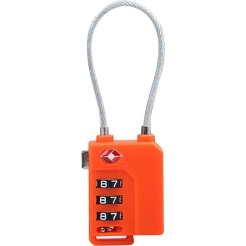 3 Digit Password Lock Steel Wire Security Lock Suitcase Luggage Coded Lock Cupboard Cabinet Locker Padlock