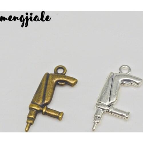 14pcs/lot Hot sell alloy charms Electric drill Charms Hand Crafted Supplies 28*12mm