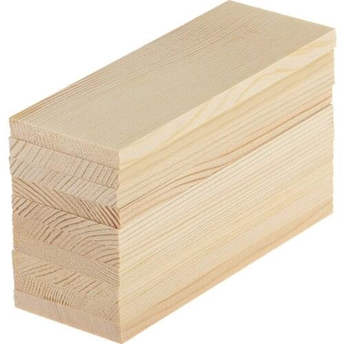 MagiDeal 10 Pieces 10cm 20cm 30cm Mixed Size Natural Pine Wood Rectangle Board Panel for Arts Craft Pinus Sylvestris