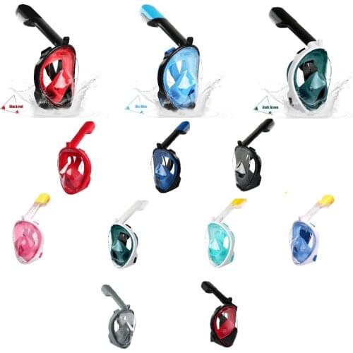 Underwater Scuba Anti Fog Full Face Diving Mask Snorkeling Respiratory Masks Safe Waterproof Swimming Equipment for Adult Kids