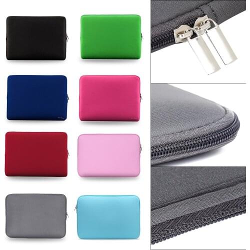 2018 Fashion New Laptop Bag Zipper Soft Sleeve 11 13 14 15" inch Bag Case for MacBook Air pro Ultrabook Notebook tablet Portable