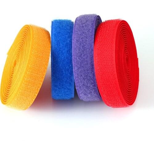 Solid Color Strong Urable Encryption Adhesive Fastener Tape For Clothes Gloves Shoes Bags Material