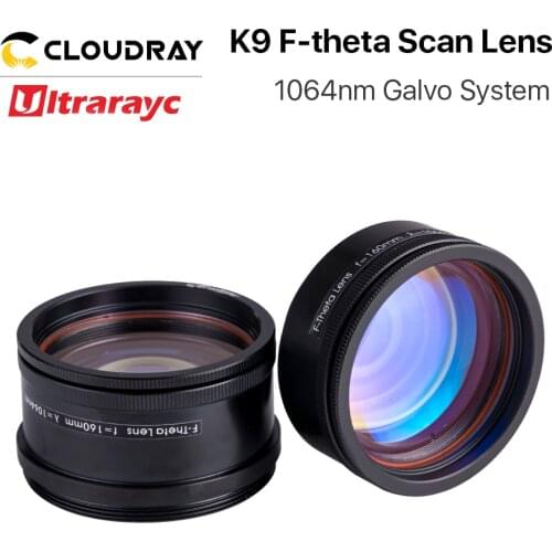 Ultrarayc K9 Glass Optical F-theta Scan-Lens with Thread M39 & M55 for 1064nm YAG Optical Fiber Laser Marking Galvo System