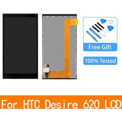 Original For HTC Desire 620 620U 620T 620G LCD screen assembly with front case touch glass, D620h LCD Display