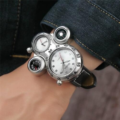 Oulm 1149 Octopus Unique Design Sport Watches Men Multiple Time Zone Wristwatch Limited Edition Antique Male Quartz Watch