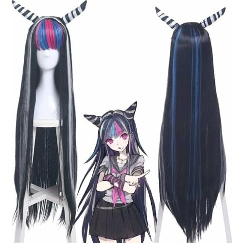 New Anime Danganronpa Mioda Ibuki Cosplay Wigs 100cm Long Heat Resistant Synthetic Hair Perucas Cosplay Wig + Wig Cap