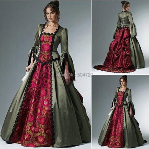 Custom-made R-759 Vintage Costumes 1860s Civil War Southern Belle Ball wedding Dress/Gothic Lolita Dress Victorian dresses