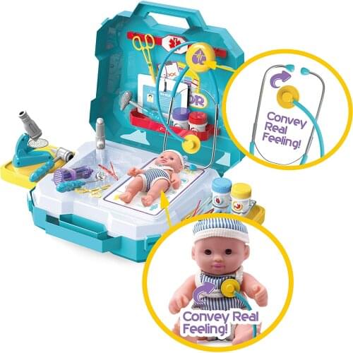 Pretend Play Toy Doctor Kit For Kids Girls Role play Games Hospital Accessorie Medical Kit Nurse Tools Suitcase Children Gift