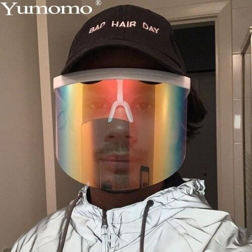 2021 Oversized Winter Outside Transparent Face Shield Women Men Protective Sunglasses Safety Face Shield Visor Eye Protection