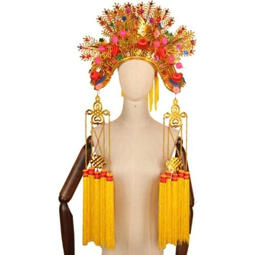 Statue of Bodhisattva goddess cap Golden Phoenix crown longevity Mount Tai grandmother Mazu virgin goddess longevity for female