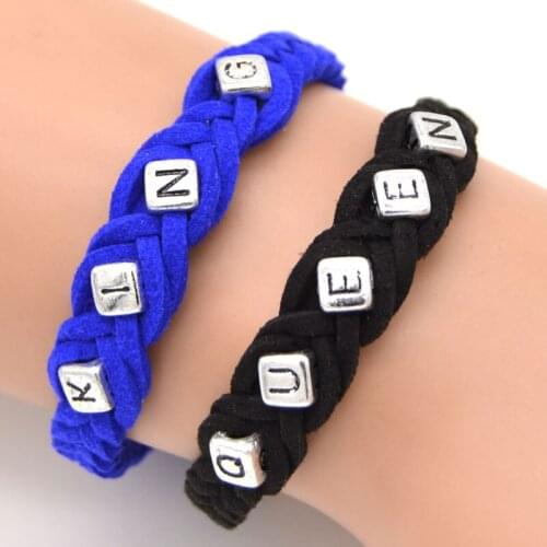 Handmade Jewelry For Couple Lover Gift King Queen Couples Bracelets His and Hers Personalized Birthday Gift