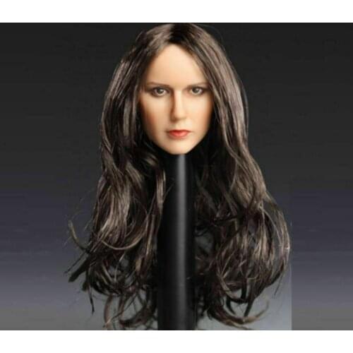 1/6 scale long hair female head sculpture for 12 inch action figure HT body accessory model