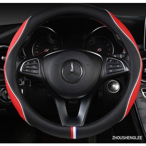 ZHOUSHENGLEE Microfiber Leather Car Steering Wheel Cover For Jeep Renegade Wrangler jk tj Grand Cherokee Compass Patriot