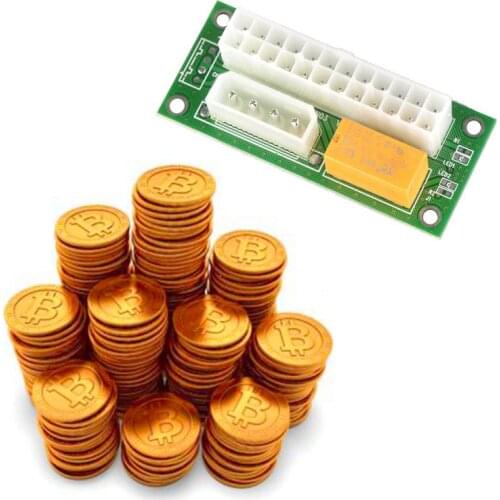 1pc Dual Power Supply Startup Board 24Pin To IDE 4Pin Dual Power Start Board Module Power Supply Sync Adapter For PC Chassis