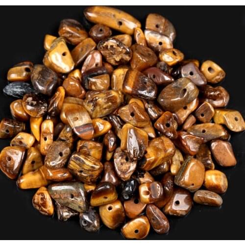 16 Inches Natural Irregular Yellow Tiger Eye Stone Chips Gravel Beads For Jewelry Making DIY Bracelet Necklace Accessories