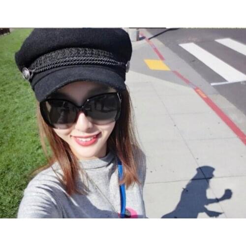 2021 5x Wool baseball Cap Flat Top Navy Caps Lace Rope Old Fashion Wool cap Black Blue gray Color For Men Women hats