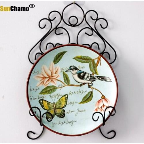 26CM Nordic INGS American Light Luxury Handmade Painted Wall Mural Pastoral Country Love In The Heart Ceramic Decoration Plate