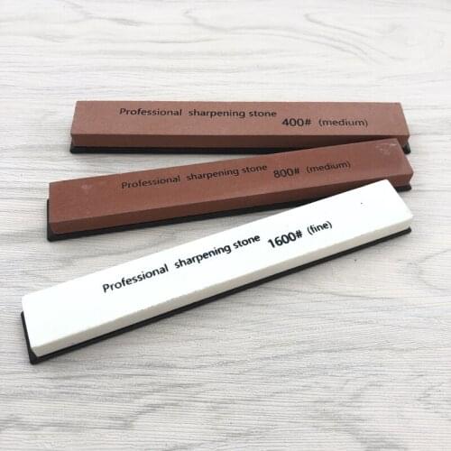 3pcs NEW 400 800 1600#grit White Corundum Knife Sharpener Knife Grinder Fixed Angle Fast Honing Sharpening Stone Whetstone