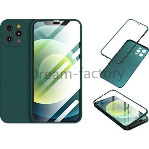 50PCS Ultra Thin 2 in 1 0.3MM PC Case Cover with Tempered Glass for iPhone 12 Mini 12 Pro Max