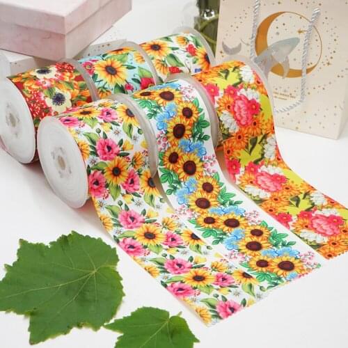 Free shipping 2021new arrival 50yards cartoon printed grosgrain ribbons 51393