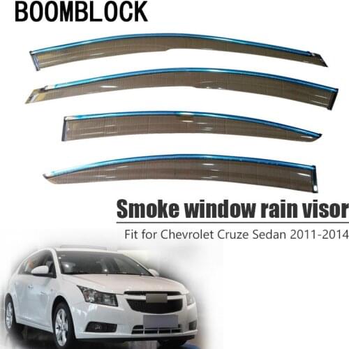 BOOMBLOCK Car Covers Window Visor Sun Rain Wind Deflector Awning Shield ABS For Chevy cruze Chevrolet Cruze 2011 2012 2013 2014