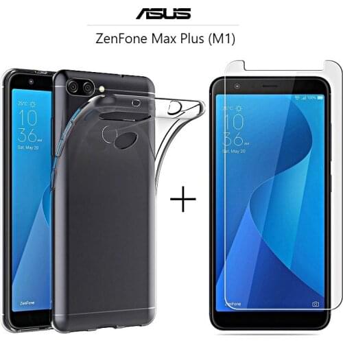 COVER for Asus Zenfone Max Plus M1 TPU + tempered glass film