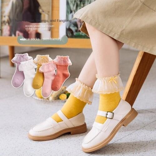 Newborn Baby Knee High Stockings Girls Lace Princess Stocking Spring Autumn Period Childrens Cotton Baby Princess Lace Tights