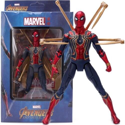 Marvel Avenger Alliance 18cm Action Figures Spider Man Hand Hero GK Model Doll Deco Statue Childrens Toy Gifts