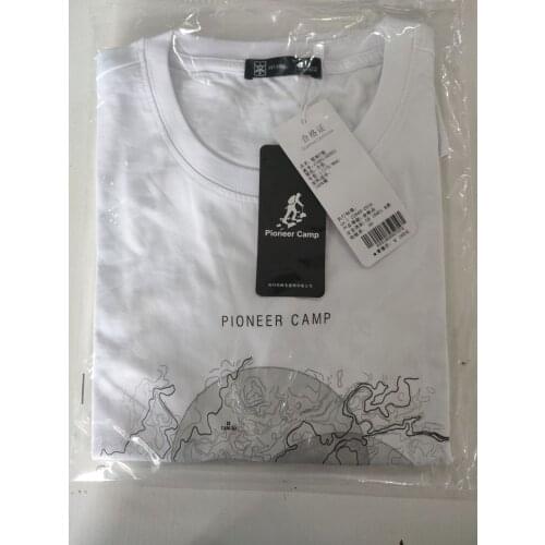 Pioneer Camp White Khaki T-shirts Men 100% Cotton Oversize Loose Casual Summer Mens Tops XTK01102031