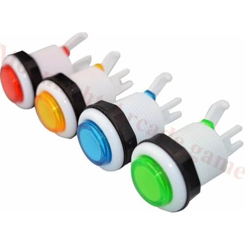 20PCS P4 28mm Arcade Button With Microswitch Arcade Game Pandora Push Button game Console Retro machine momentary round buttons