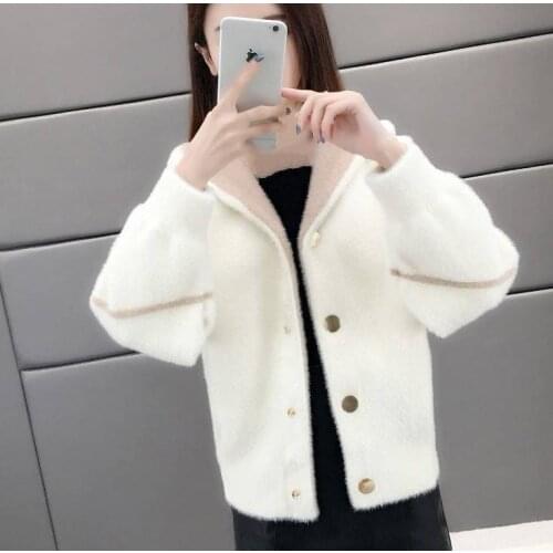 2019 Amazon hot selling New Warm Faux Fur Thicken Jacket Outerwear Faux Mink Fur Coat Women Overcoat