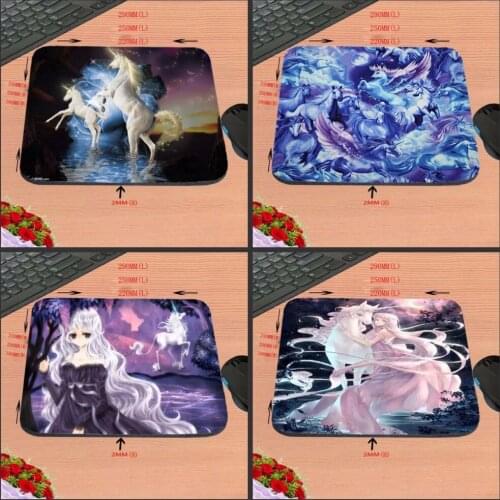 Unicorn Girl In The Forest Cool Fashion Top Selling Silicon Anti-slip Mousepad Computer Mouse Pad Mat 22x18cm/ 25x20cm/25x29cm